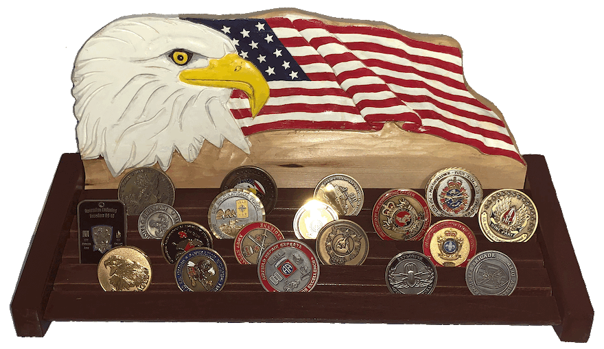 USA Challenge Coin Display